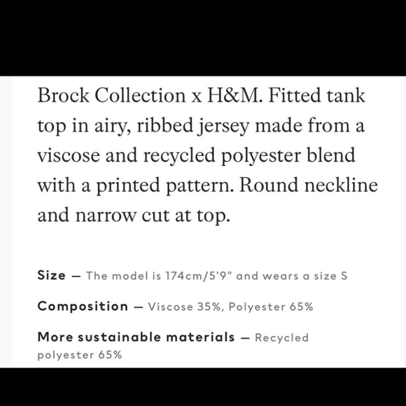 NWT Brock collection x H&M airy tank top floral - Picture 5 of 5